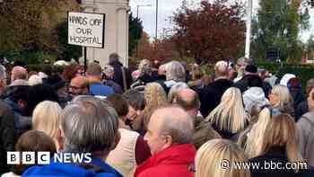 Campaigners march against hospital ward closure