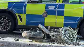 Young man fighting for his life after crashing motorcycle 'being pursed by officers' in Bradford: Police refer themselves to watchdog over smash