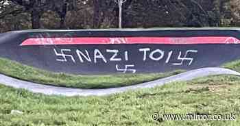 Horrific Nazi graffiti vandalism covers Glasgow skatepark leaving dog walker 'disgusted'