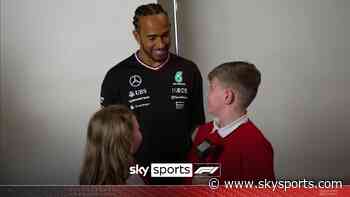 'Are you shaking?!' | The brilliant moment Hamilton surprises young commentators!