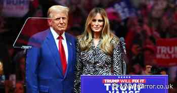 Melania's Donald Trump rally appearance 'uncomfortable' as expert pinpoints strange detail