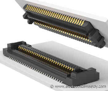 28Gbit/s board-to-board connector stacks to 2mm tall