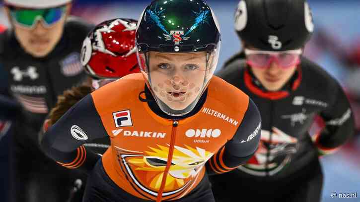 Velzeboer wint na 1.000 meter ook 500 meter in Montreal, gele kaart op 1.500 meter