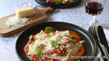 Ravioli in Tomatensoße - mit dem Champi-Parmesan-Trick