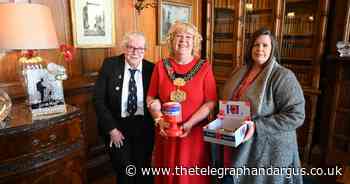 Lord Mayor receives Bradford's first Remembrance poppy of the year