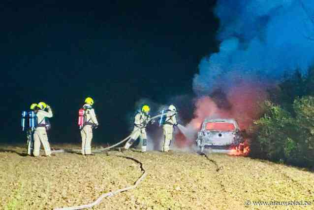 Auto van Poppy in brand gestoken in veld