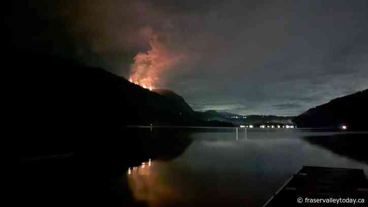 Controlled burns light up the American skies south of Chilliwack, Columbia Valley