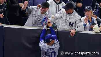 Yankees fans who tried to pry ball from Dodgers' Mookie Betts banned from World Series Game 5