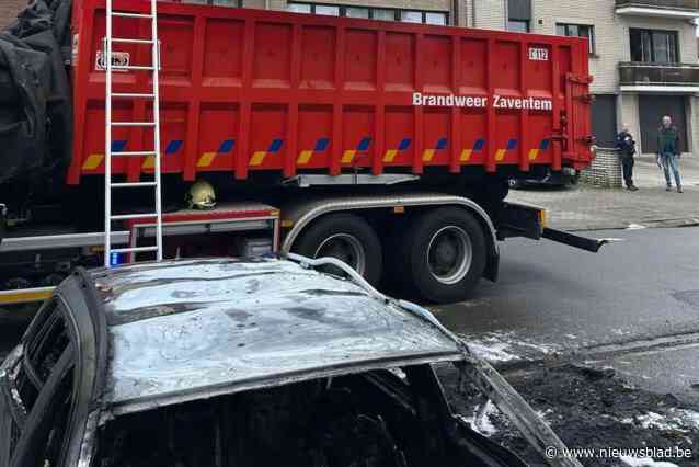 Brandweer moet elektrische wagen koelen in container