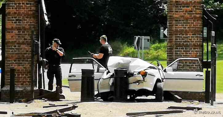 Dramatic CCTV shows drunk driver smashing into Prime Minister’s Chequers estate