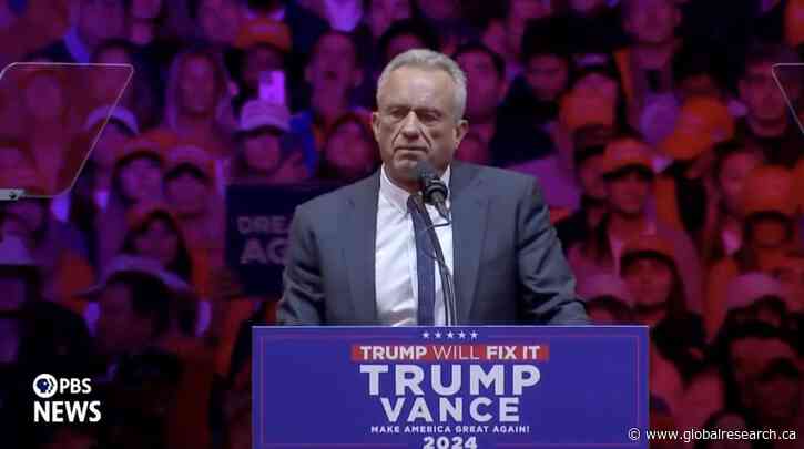 Video: Robert F. Kennedy Jr.  Speech at Trump Rally: “Today’s Democratic Party Is the Party of War. It’s the Party of the CIA”