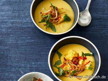 Blumenkohlsuppe mit roten Linsen und Kokosmilch