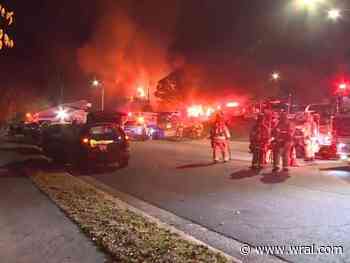 Raleigh apartment complex catches fire Wednesday night