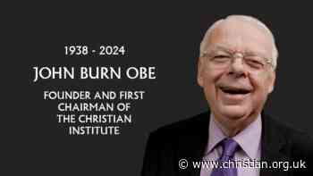 Christian Institute founding Chairman John Burn OBE dies