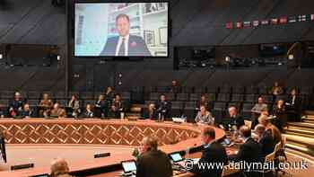 Prince Harry speaks to the NATO Military Committee via videolink from his Montecito mansion about the Invictus Games