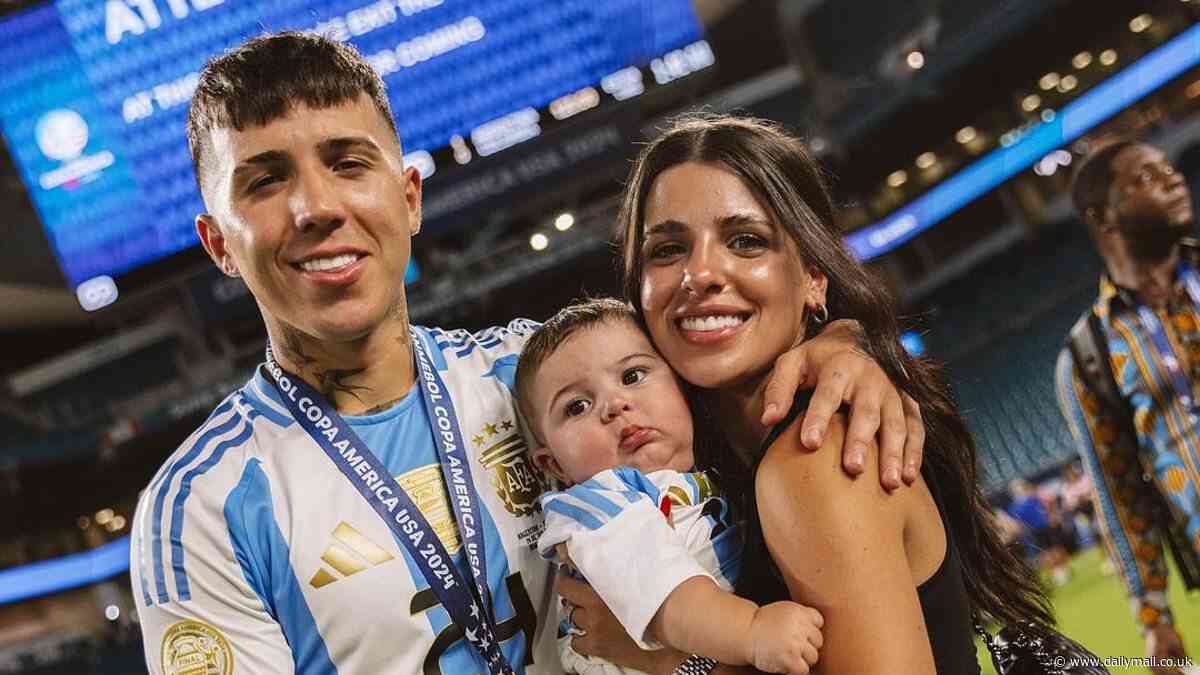 Chelsea star Enzo Fernandez SPLITS from his childhood sweetheart and mother of his children 'to live alone', just 18 months after she followed him to London for his £107m transfer