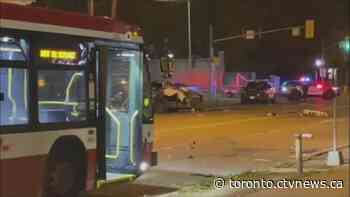 8 people injured in crash between TTC bus and pickup truck