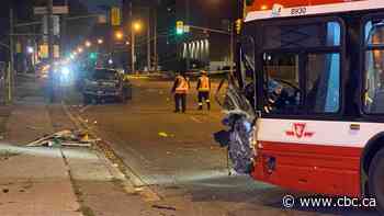 8 people hurt as pickup truck collides with TTC bus in North York