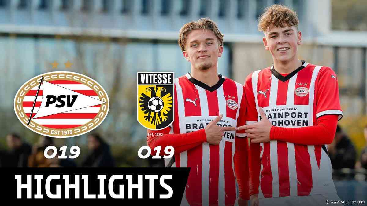 HIGHLIGHTS | PSV O19 walst over Vitesse heen met Robin van Duiven-hattrick! 😳