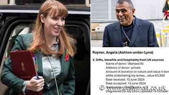 Angela Rayner reveals she also accepted £3,550 worth of clothing from Lord Alli - which she previously masked as a 'donation in kind' - after using Labour donor's New York flat