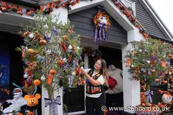 Nightmare Before Christmas and a pirate ship: Families decorate Halloween homes