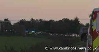 Live updates as crash between car and sit-on mower causes long delays in Cambs