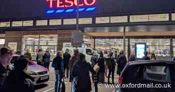 Mass fire evacuation at supermarket on Halloween night