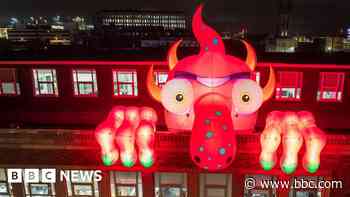 Monsters 'invade' resort's rooftops for Halloween