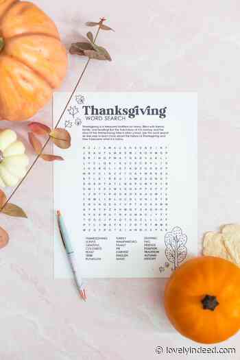 Free Printable Thanksgiving Word Search