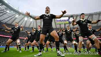 New Zealand's rugby stars confront England with their traditional haka - just days after Joe Marler said iconic war dance is 'ridiculous' and 'needs binning'