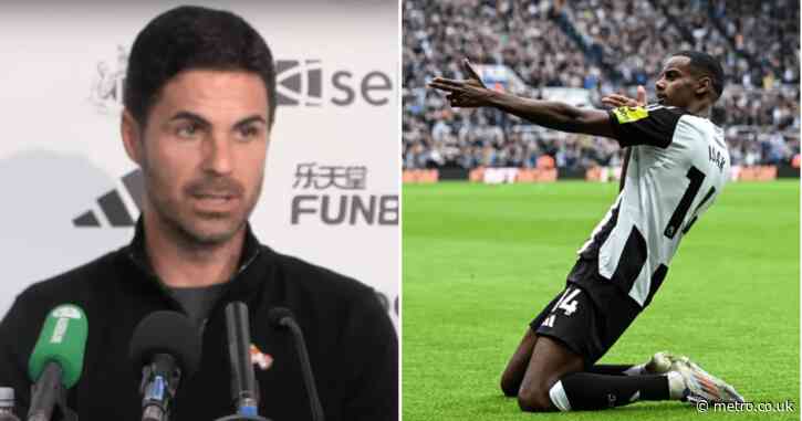 Mikel Arteta responds to claims Arsenal are missing striker like Alexander Isak after Newcastle defeat