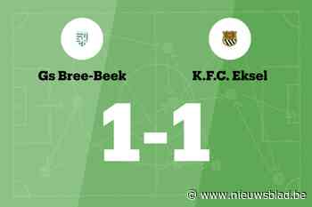 Bree-Beek speelt thuis gelijk tegen Eksel