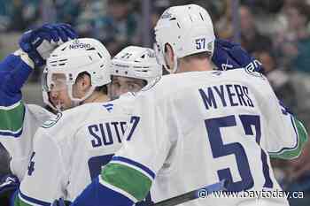 Pius Suter scores twice as Canucks beat Sharks 3-2