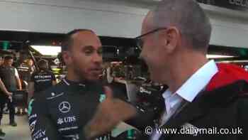 Lewis Hamilton gives his verdict on Brazil Grand Prix qualifying being postponed as he interrupts F1 CEO Stefano Domenicali to 'put him on the spot'