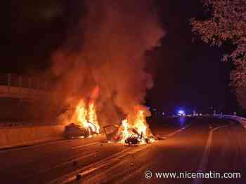 Voitures en feu sur l'A8: on en sait plus sur l'origine du spectaculaire accident qui a fait cinq blessés