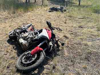 Motorcyclists almost killed on B.C. highway, then hit again by no-fault insurance: 'It's outrageous, but it's the law'