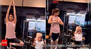 Shilpa enjoys ‘mommy-daughter yoga time’ with Samisha