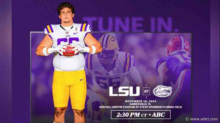 LSU's afternoon matchup against Florida will air on WBRZ