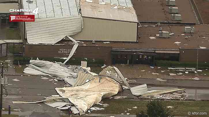 Clean up in Newcastle after Sunday tornado