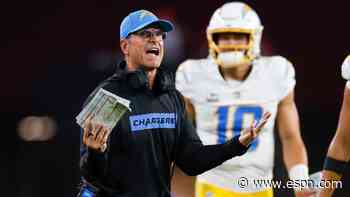 Chargers seek clarity for lack of calls for Herbert