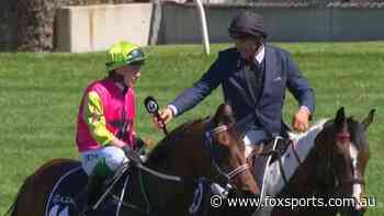 ‘Proved everyone wrong’: Cup winning jockey breaks down in emotional interview after epic ride