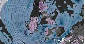 New UK weather maps turn blue as Brits to be blasted by -2C Arctic storm