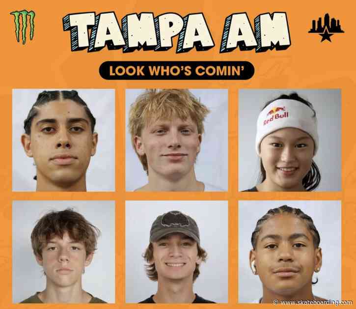 Get ready for Tampa Am this weekend with a new T-shirt, warm up clips, and a bowl jam