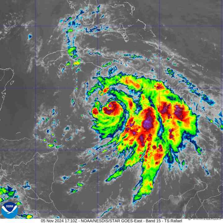 Tropical tracker: Tropical Storm Rafael strengthens as it passes Jamaica