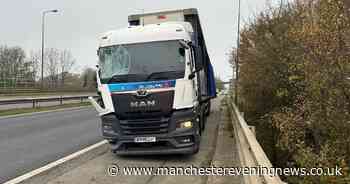 Officers arrest man after tyre blows on motorway