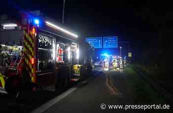 FW Ratingen: Verkehrsunfall auf der BAB 44 mit mehreren Verletzten