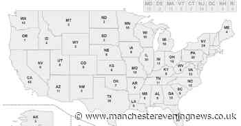 US election 2024 results live map by state and electoral votes total