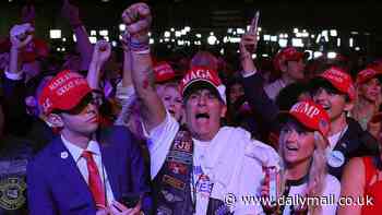 A tale of two election night parties: Trump's MAGA event near Mar-a-Lago reaches a crescendo while Harris supporters cling to hope