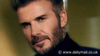 David Beckham cuts a suave figure in an all-black look as he unveils BOSS' festive campaign with Gisele Bundchen in stylish shoot