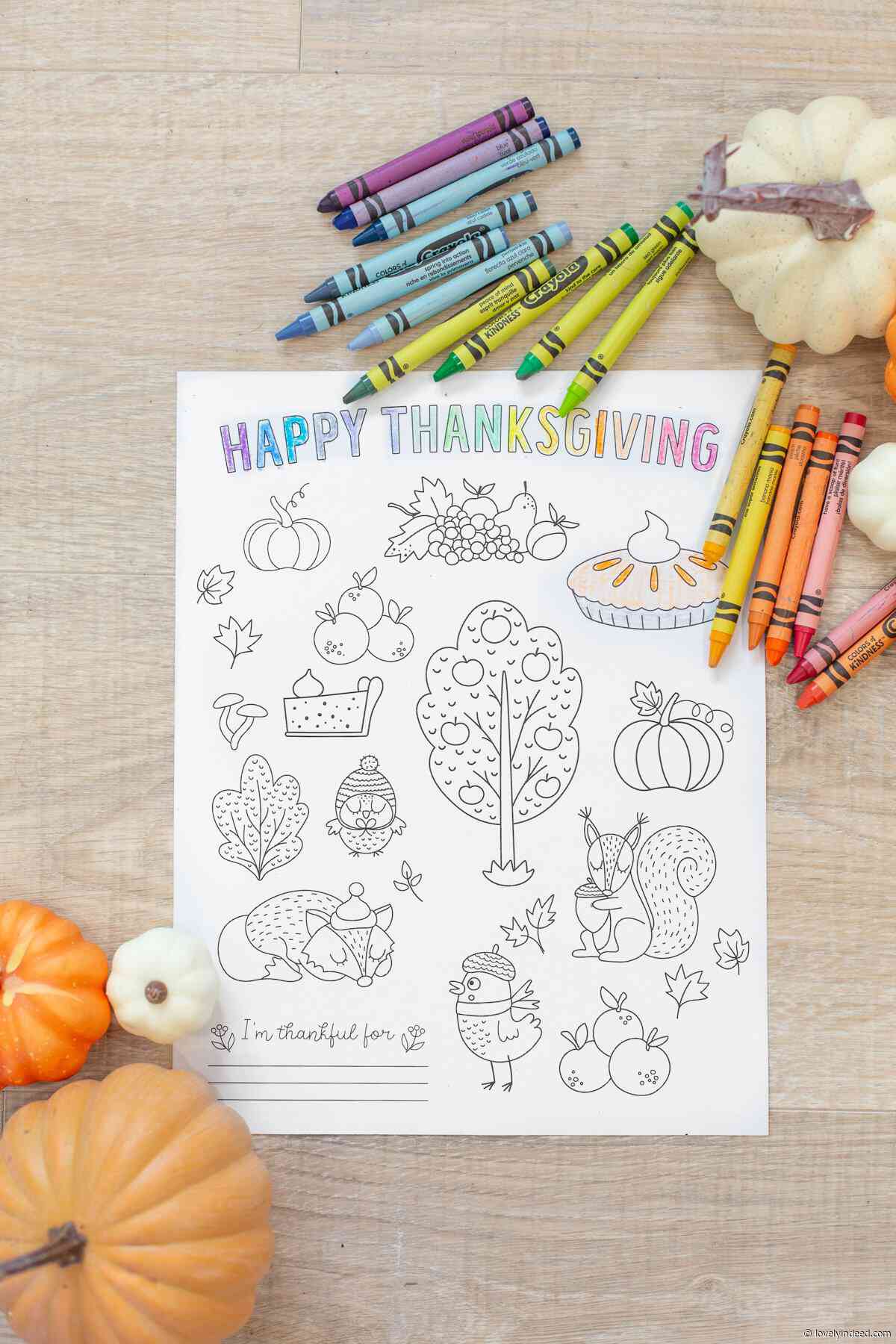 Free Thanksgiving Coloring Sheet Printable